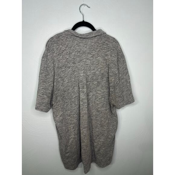 Faherty Polo Golf Shirt Men's Size XXL Big Heathered Gray Short Sleeve - Picture 3 of 7